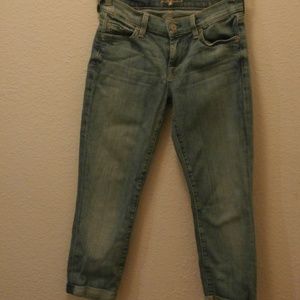 7 for all Mankind the skinny, crop and roll